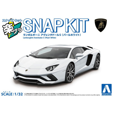 Aoshima A006814 1/32 Snap Lamborghini Aventador S (Pearl White)